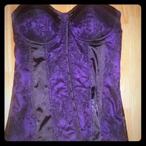 Purple black romantic corset top